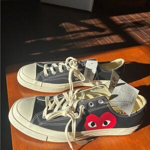 NWT Converse by Comme Des Garçons black sneakers men’s 12 women’s 14